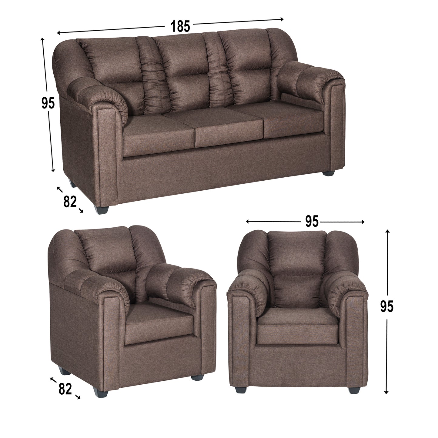 Sofa Living Bronco - Chocolate
