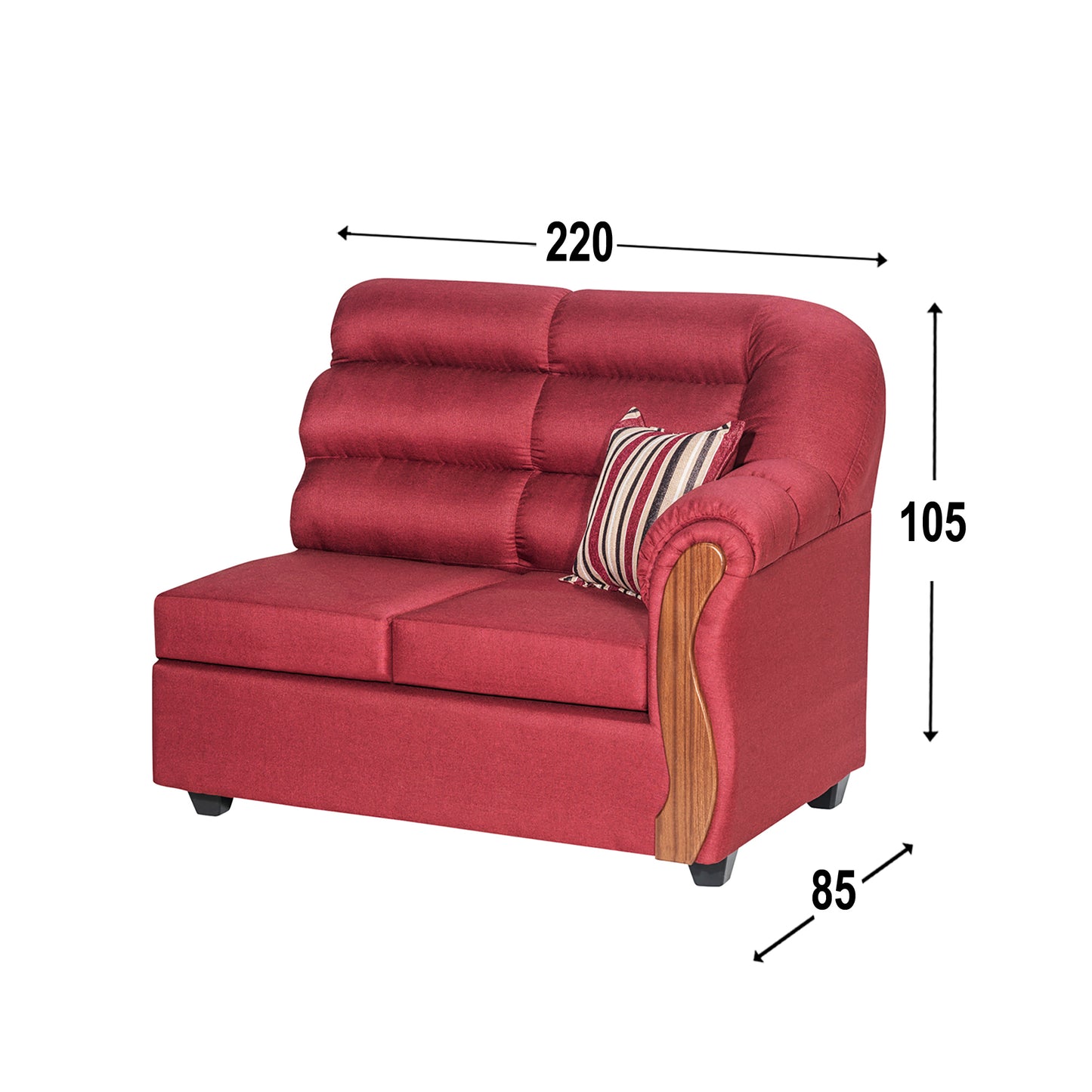 Sofa Seccional Navara - Burdeo