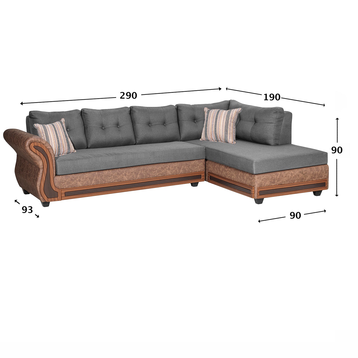 Sofa Seccional Capri - Gris