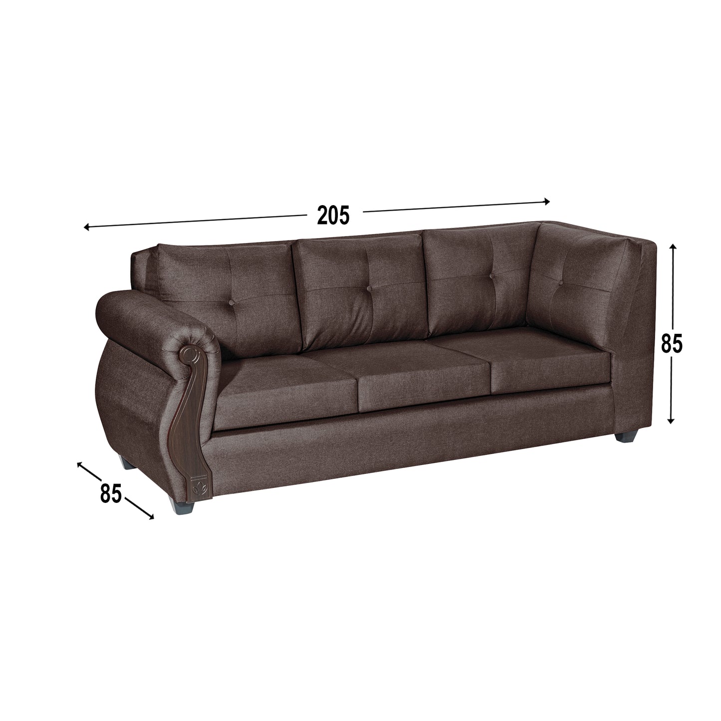 Sofa Seccional Corsa - Chocolate