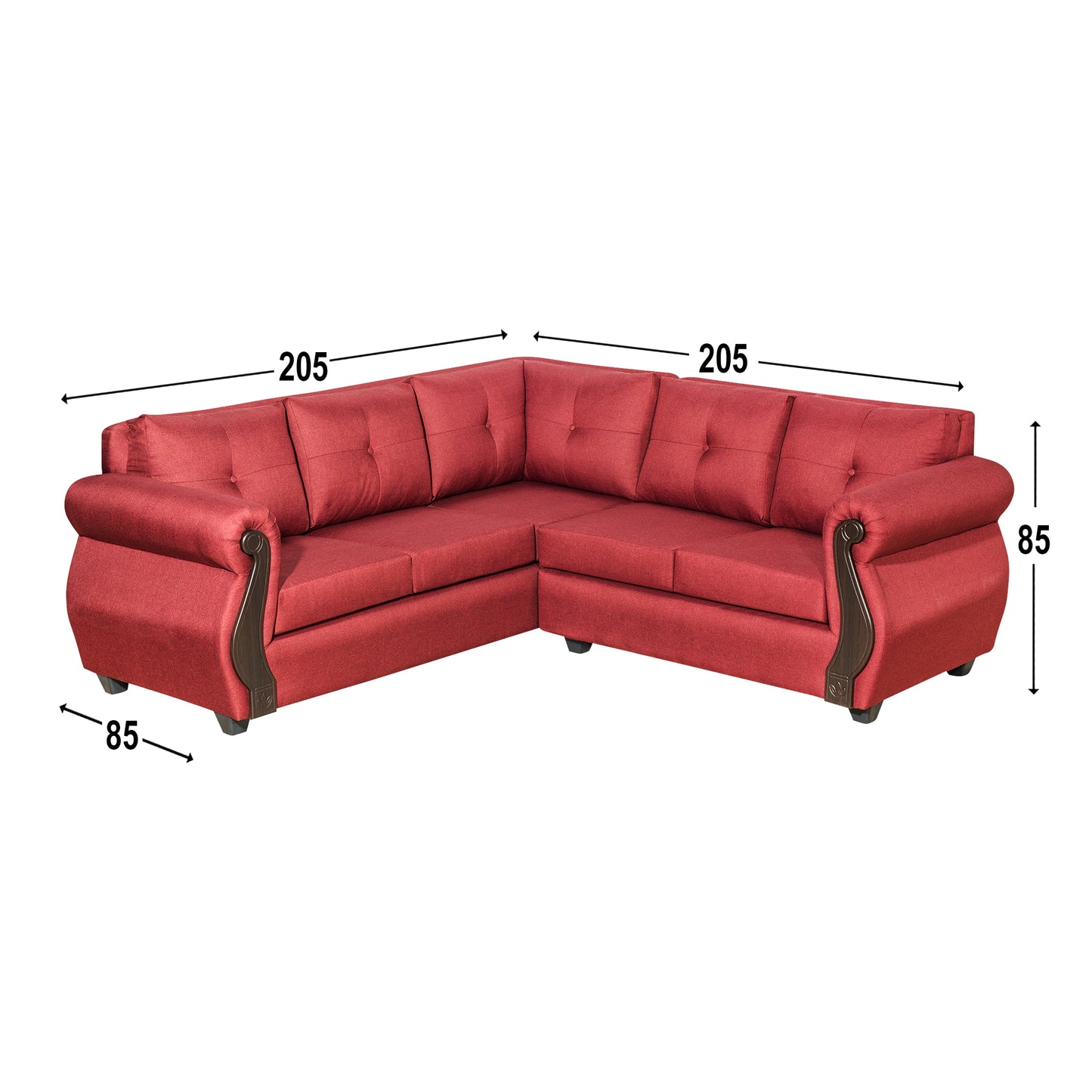 Sofa Seccional Corsa - Burdeo