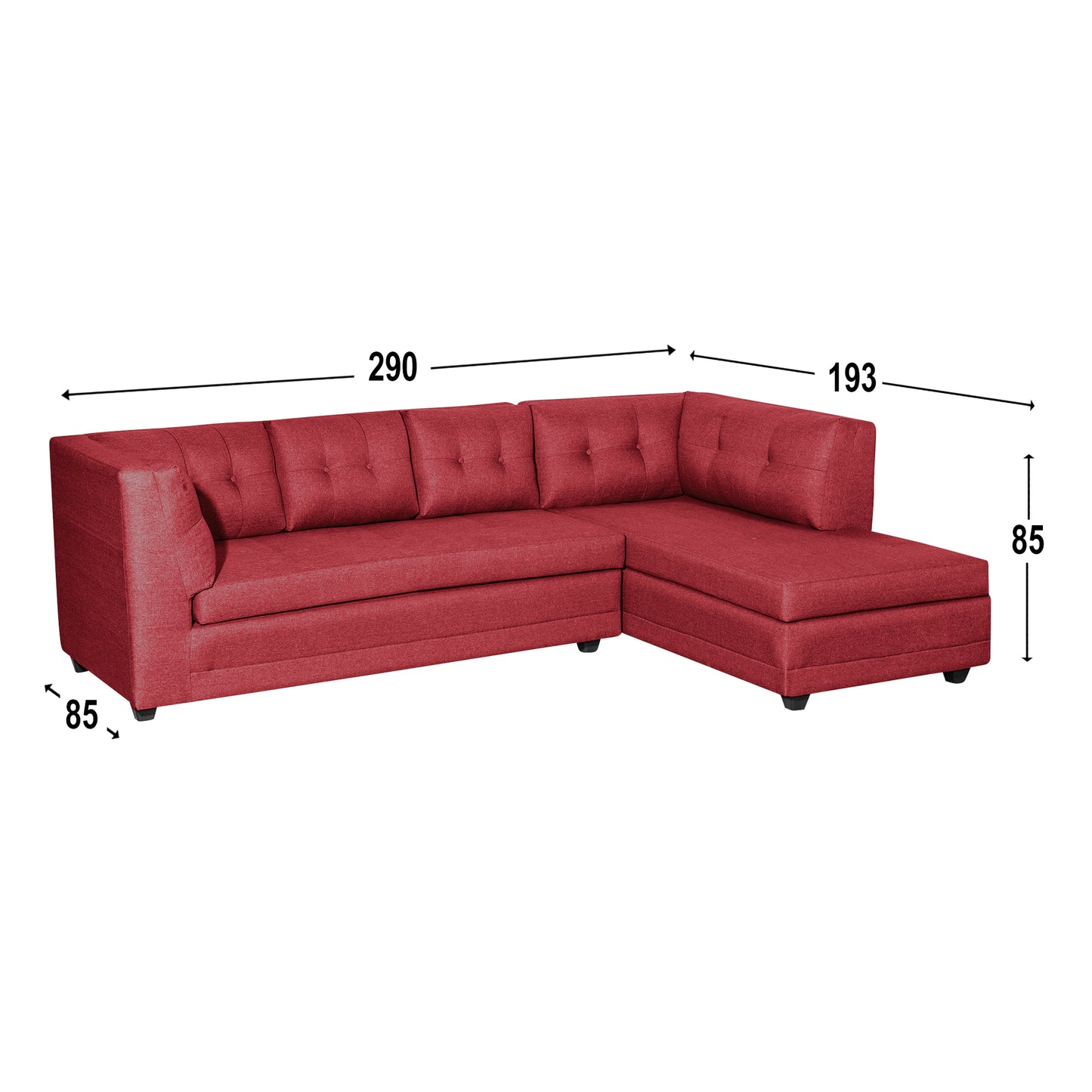 Sofa Seccional Malibu - Burdeo