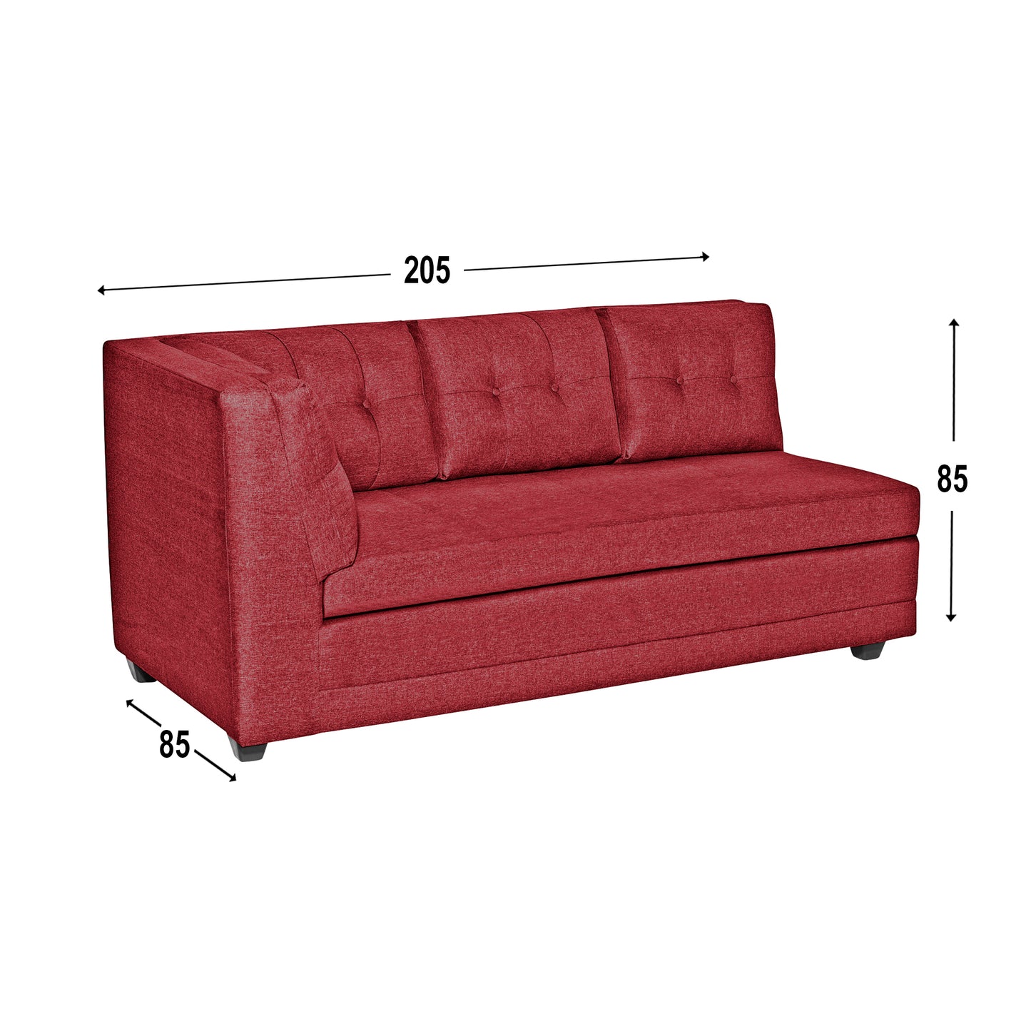 Sofa Seccional Malibu - Burdeo