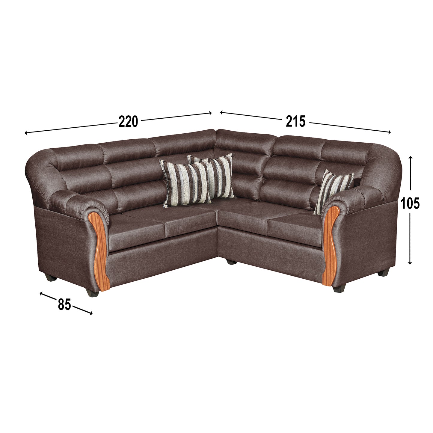 Sofa Seccional Navara - Chocolate