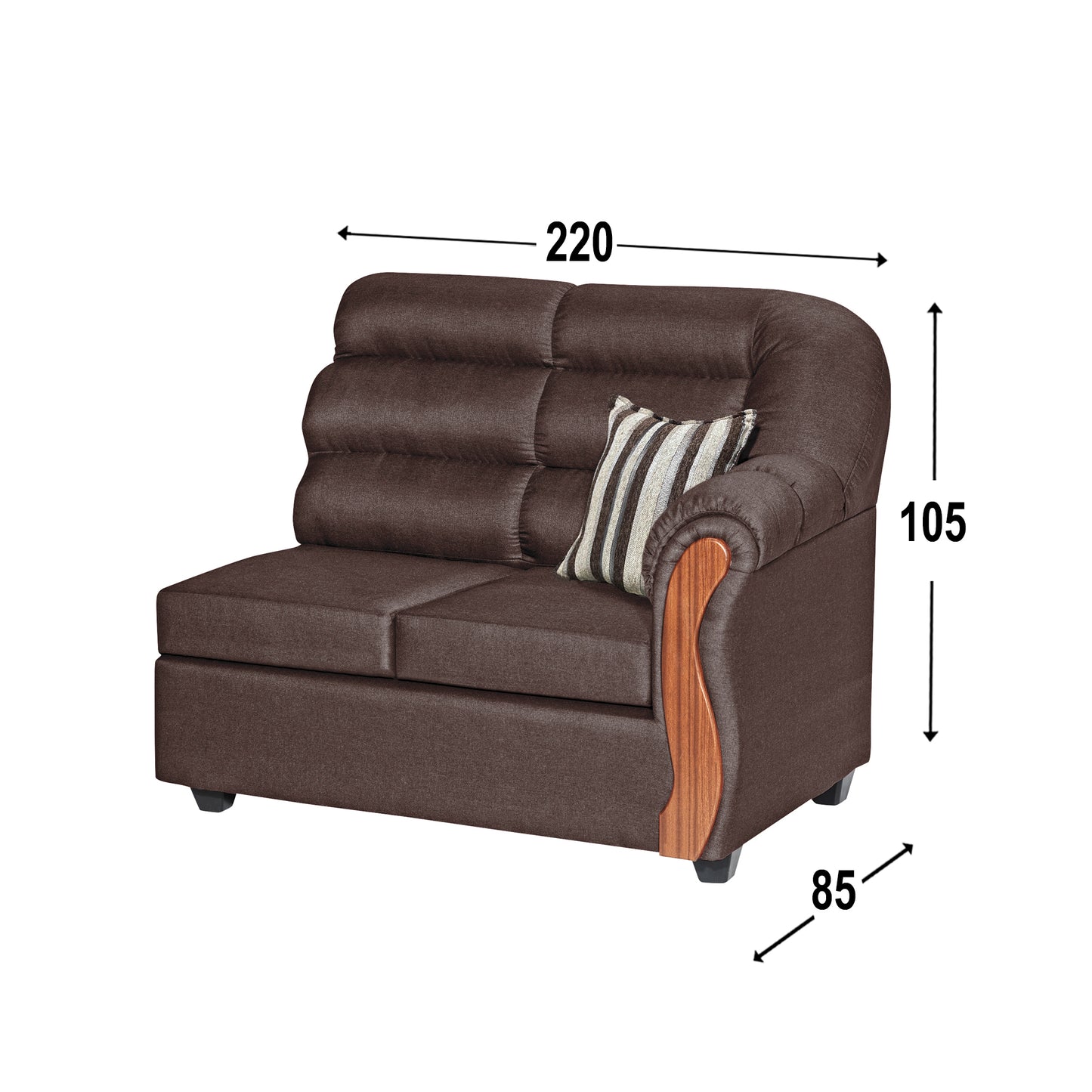 Sofa Seccional Navara - Chocolate