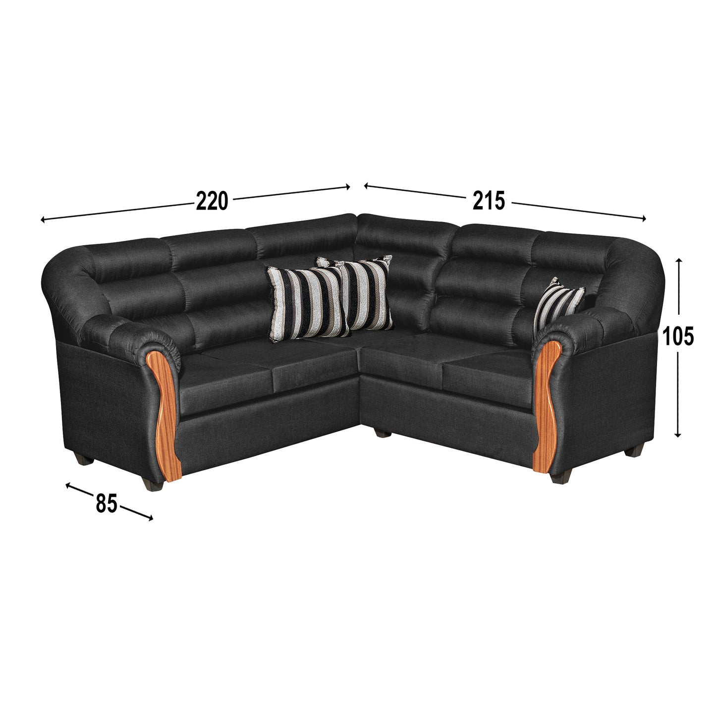 Sofa Seccional Navara - Negro