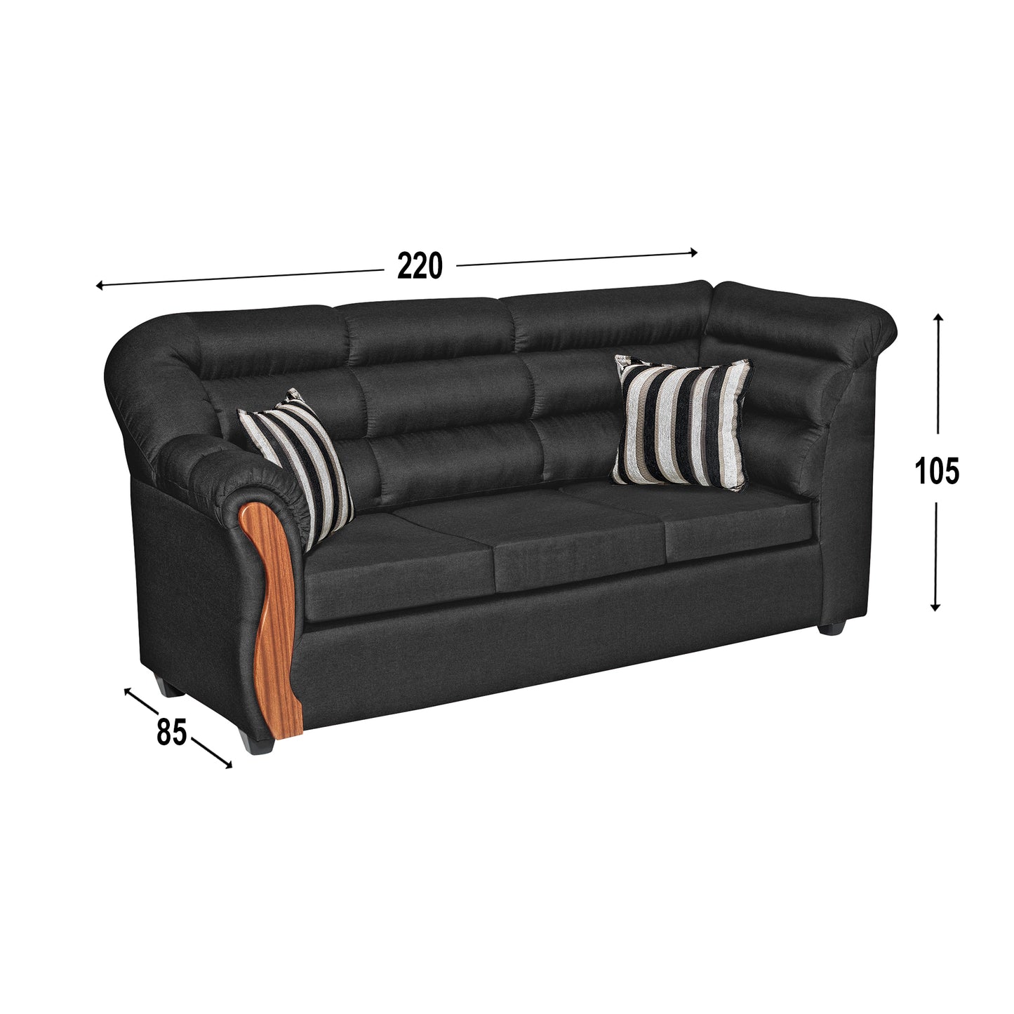 Sofa Seccional Navara - Negro