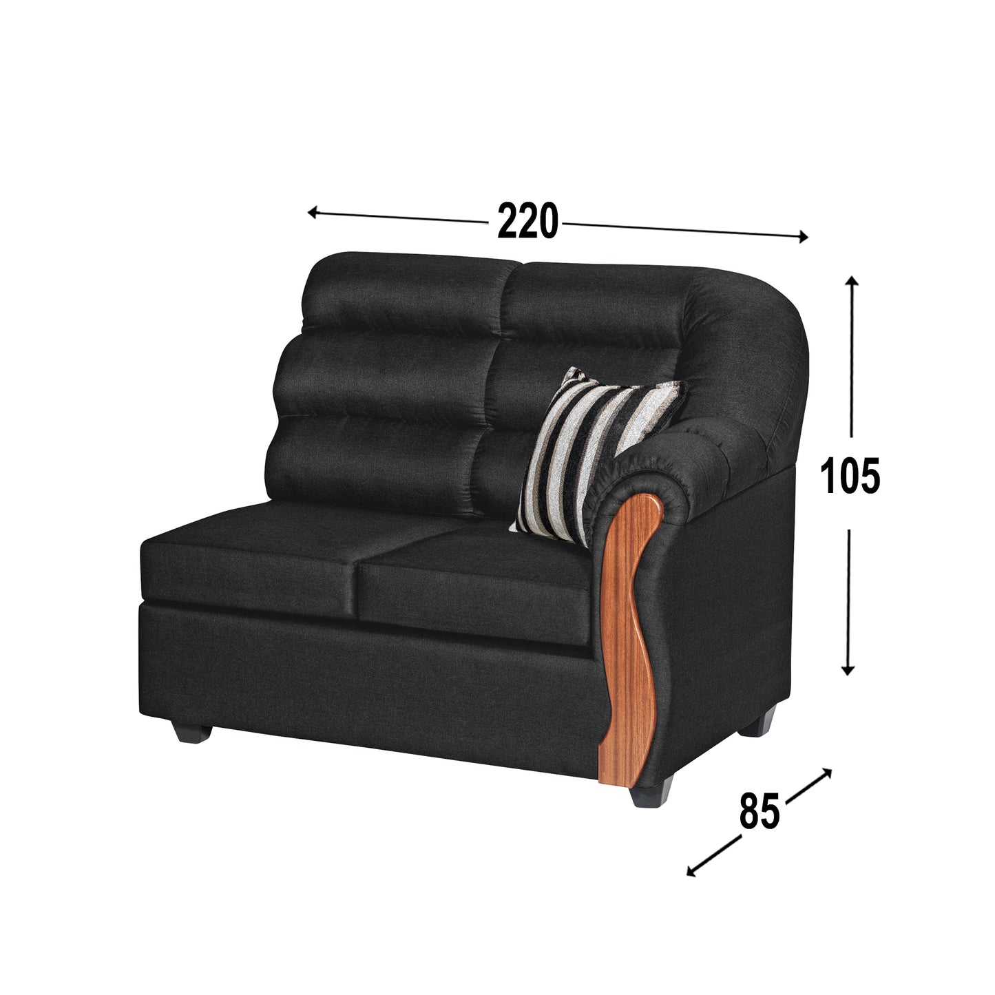 Sofa Seccional Navara - Negro
