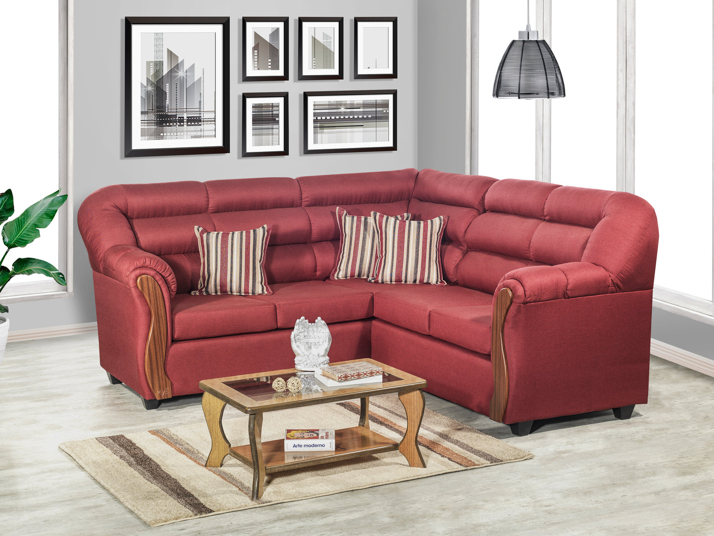 Sofa Seccional Navara - Burdeo