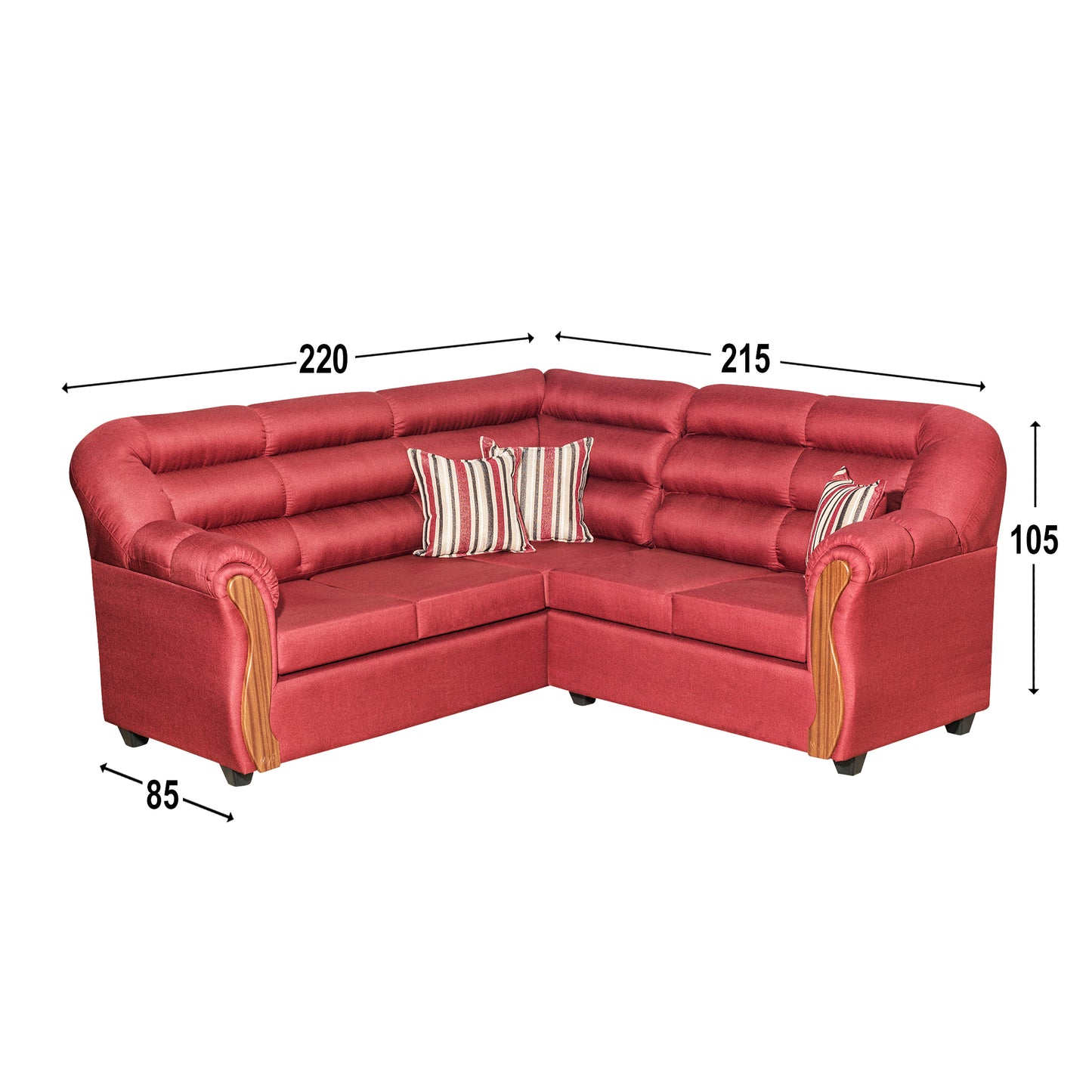 Sofa Seccional Navara - Burdeo