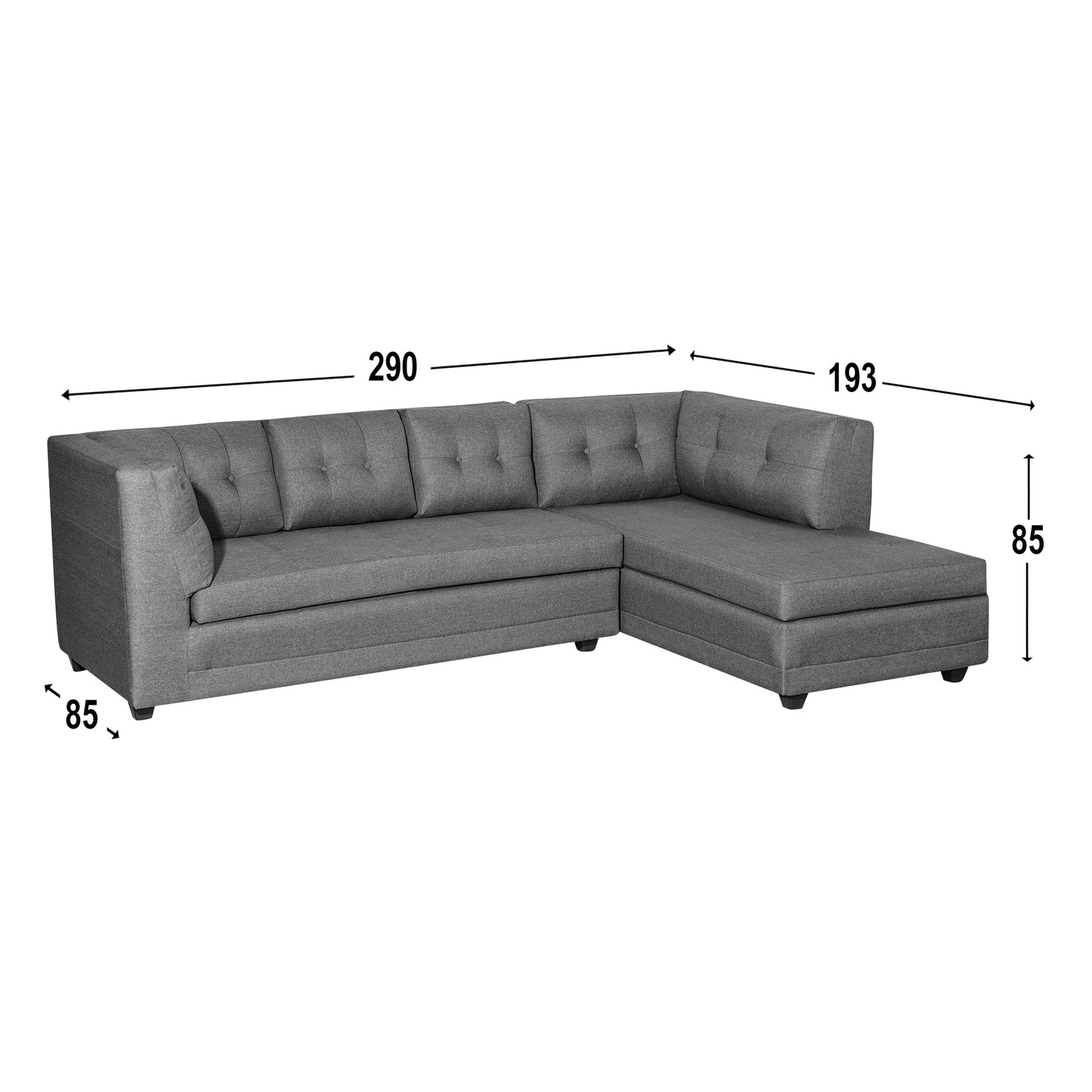 Sofa Seccional Malibu - Gris