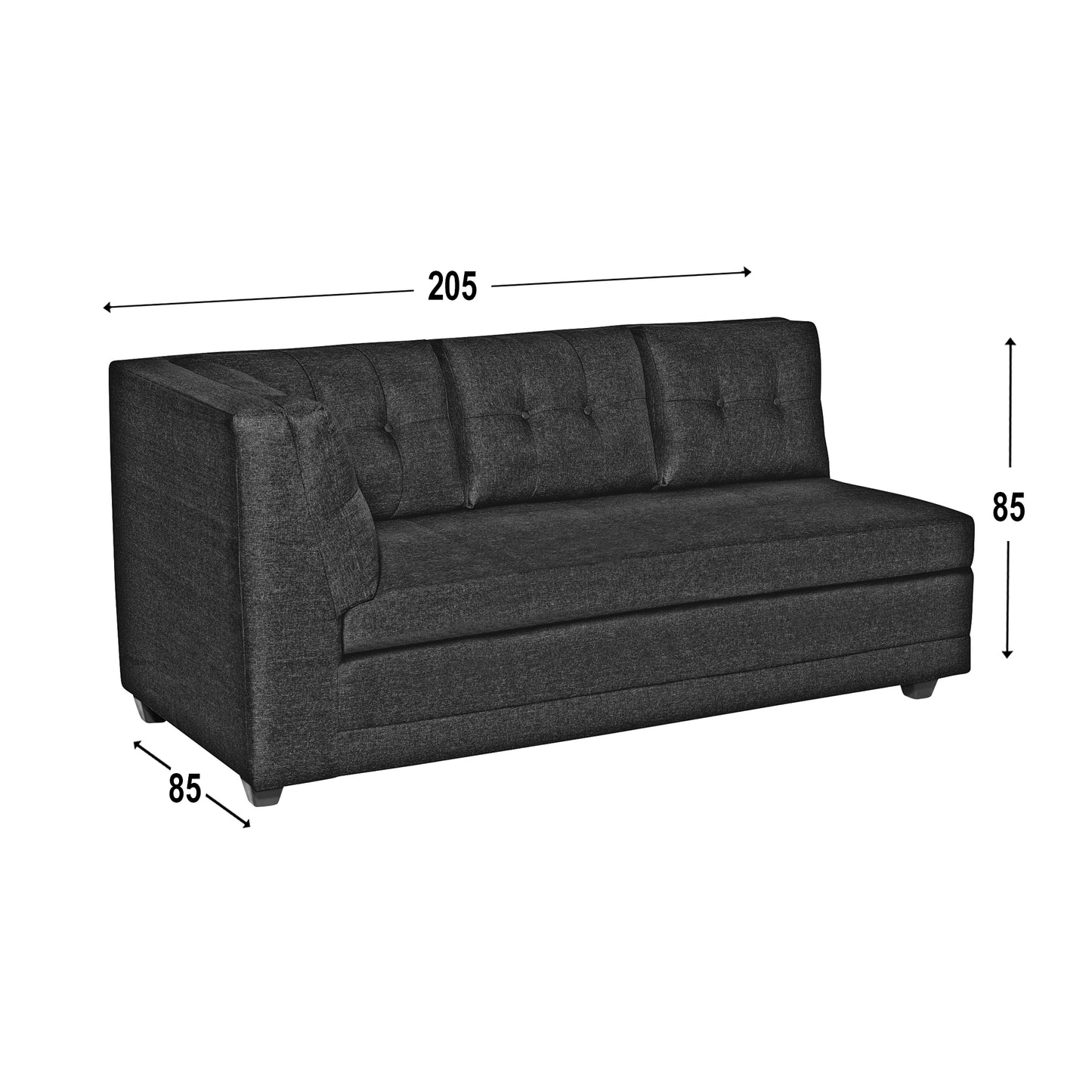 Sofa Seccional Malibu - Negro