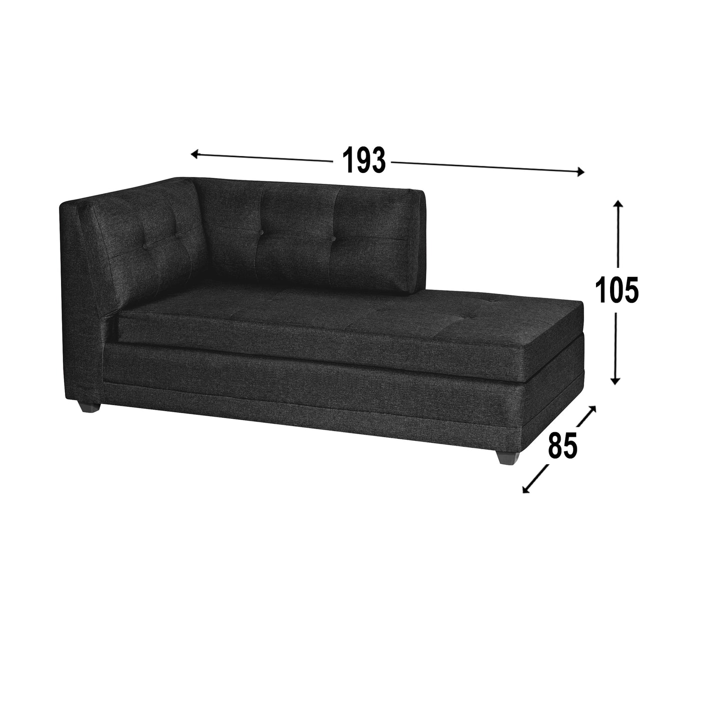 Sofa Seccional Malibu - Negro