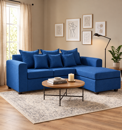 Seccional Atos 3.1 Tela Poliéster Chaise Longue Intercambiable