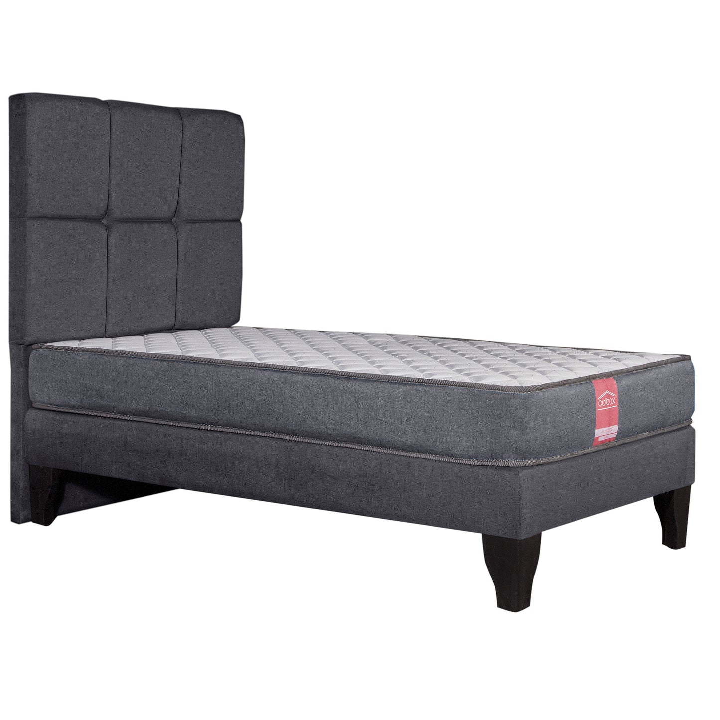 Cama Europea 1.5 Plazas + Respaldo