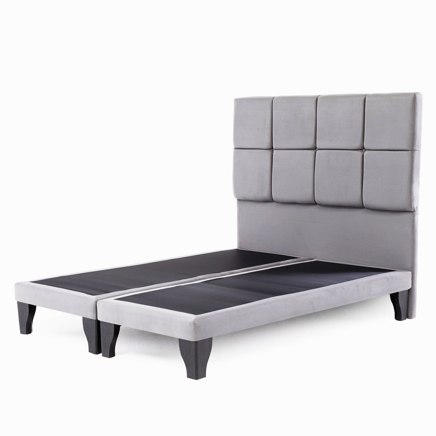Cama Europea Atenas + Colchón Canaima 2 Plazas Negro_Fabrica_de_espuma_en_Santiago