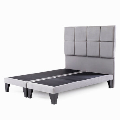 Cama Europea Atenas + Colchón Canaima 2 Plazas Negro_Fabrica_de_espuma_en_Santiago