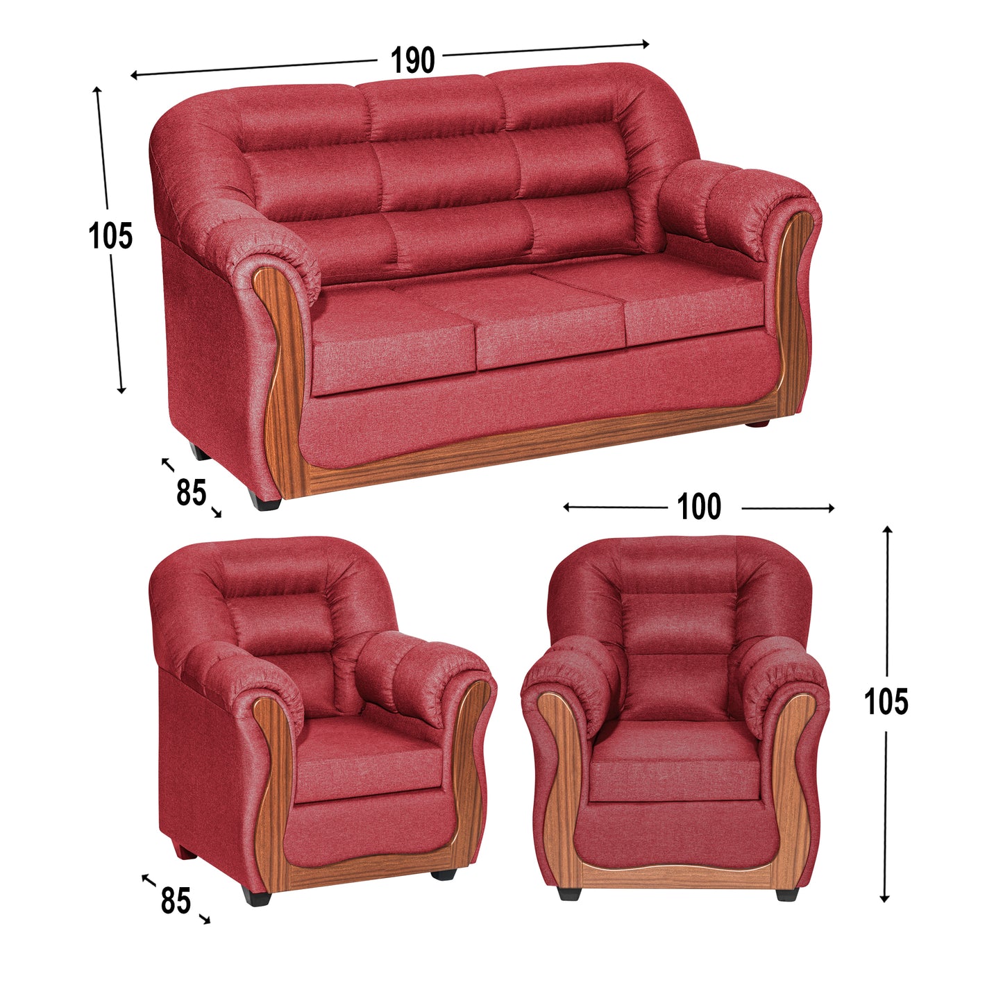 Sofa Living Cheyenne - Burdeo