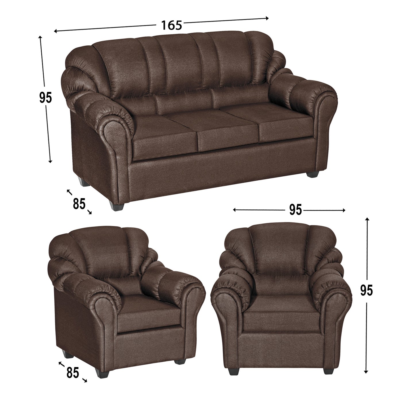 Sofa Living Montana - Chocolate