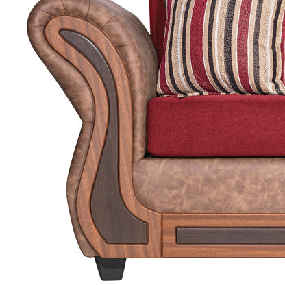 Sofa Seccional Capri - Burdeo