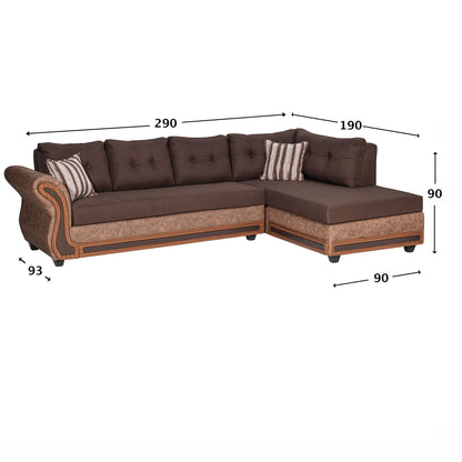 Sofa Seccional Capri - Chocolate