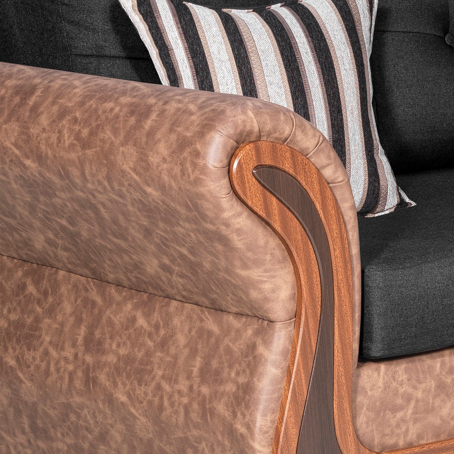 Sofa Seccional Capri - Negro