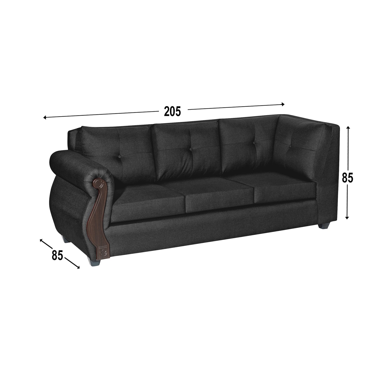 Sofa Seccional Corsa - Negro