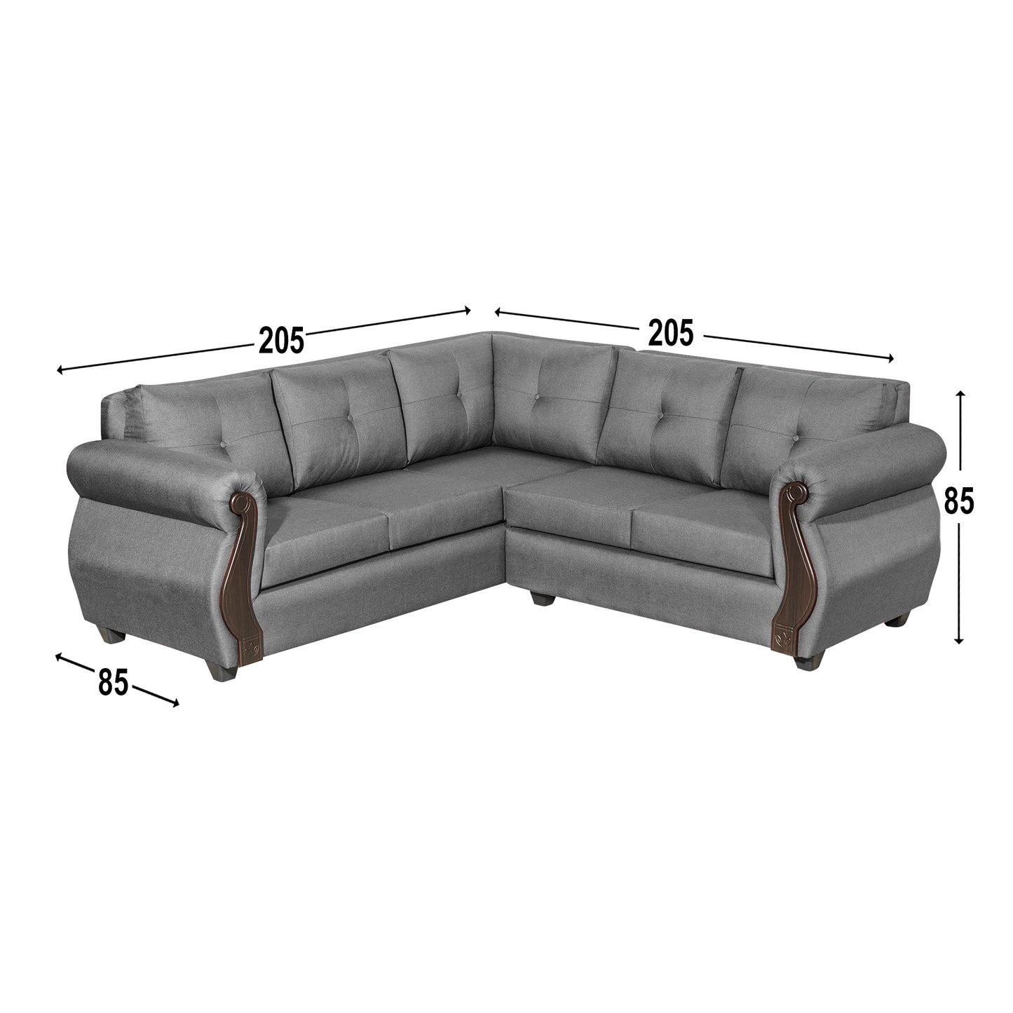 Sofa Seccional Corsa - Gris