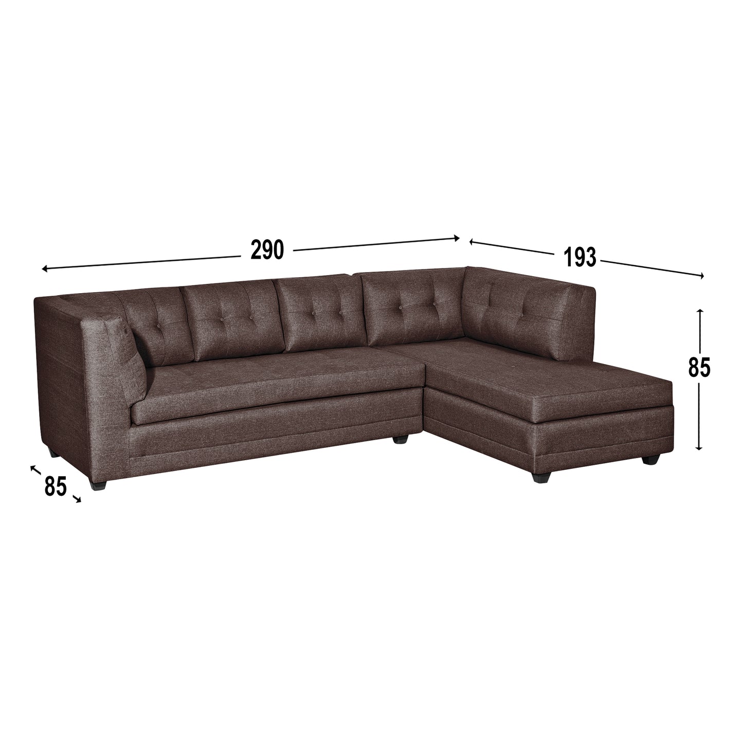 Sofa Seccional Malibu - Chocolate