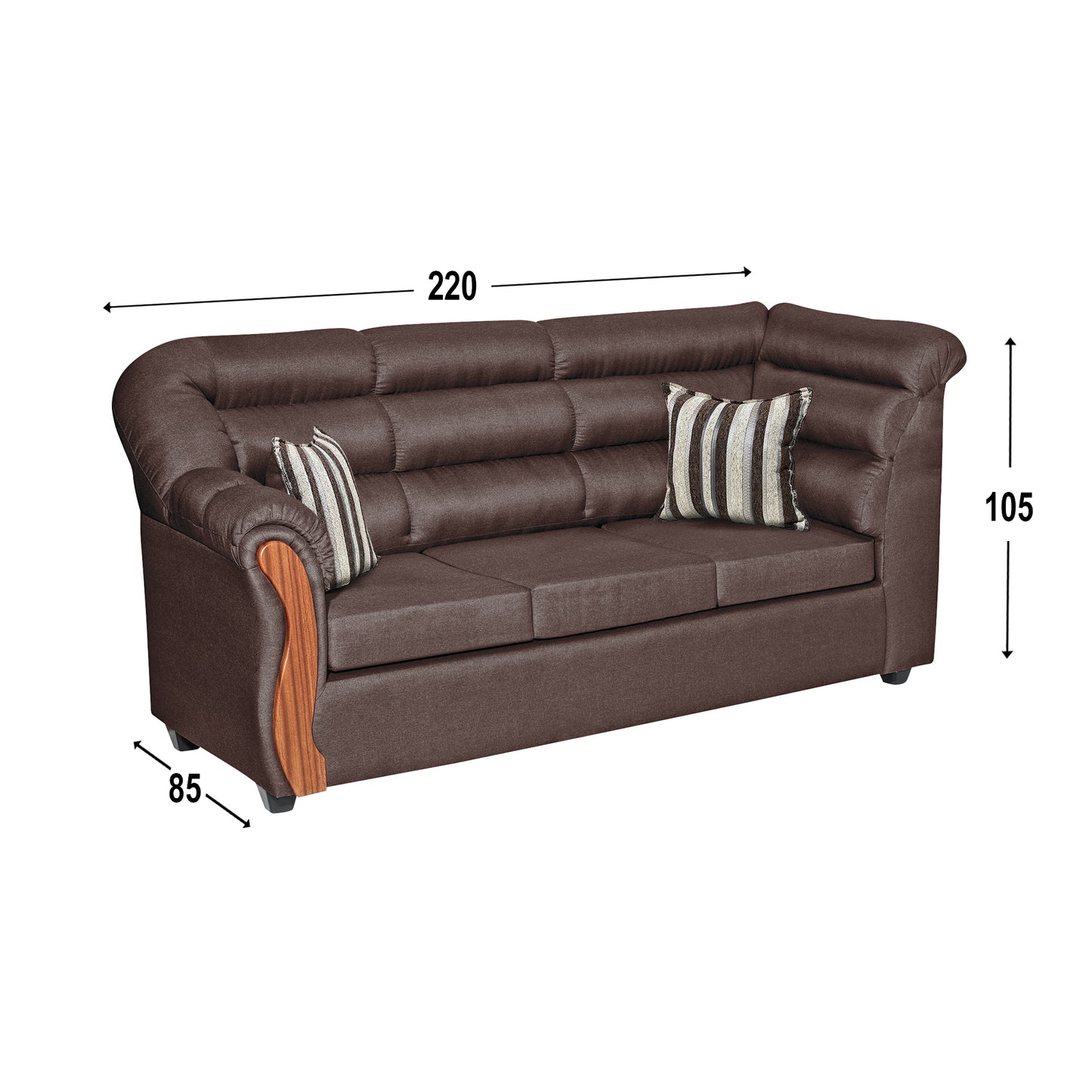 Sofa Seccional Navara - Chocolate