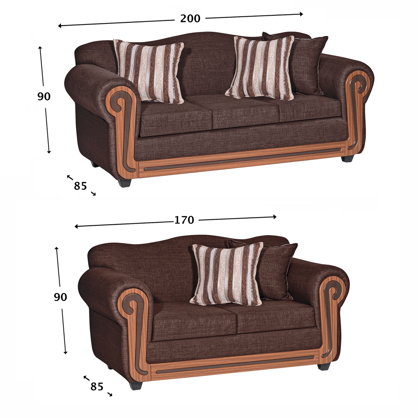 Sofa Living Silverado - Chocolate