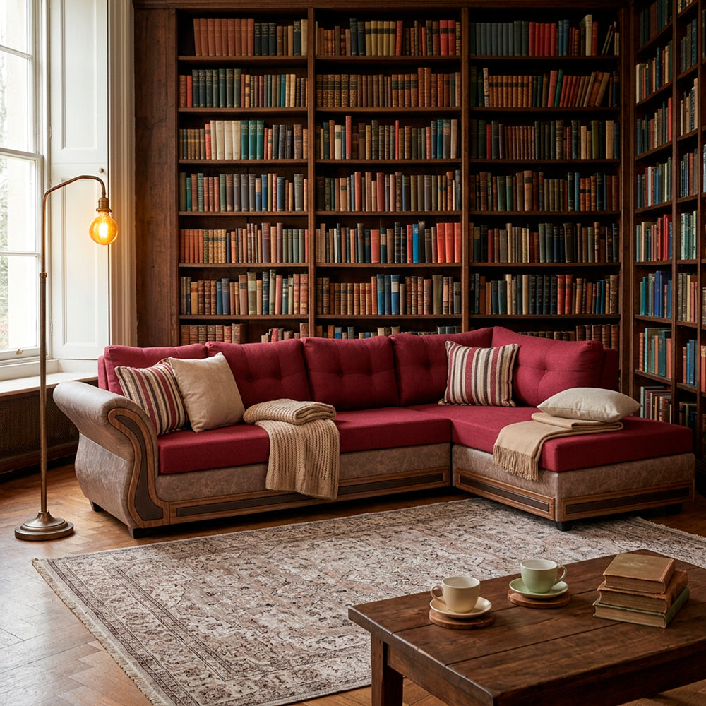 Sofa Seccional Capri - Burdeo