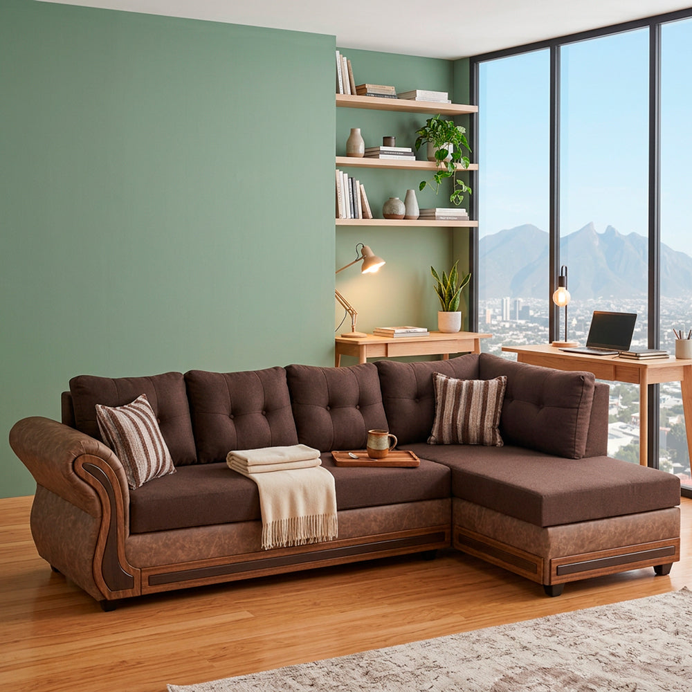 Sofa Seccional Capri - Chocolate