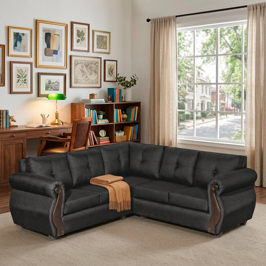 Sofa Seccional Corsa - Negro