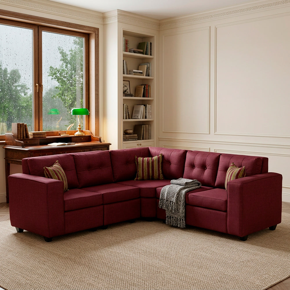 Sofa Seccional Vitara - Burdeo