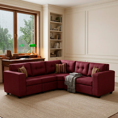 Sofa Seccional Vitara - Burdeo