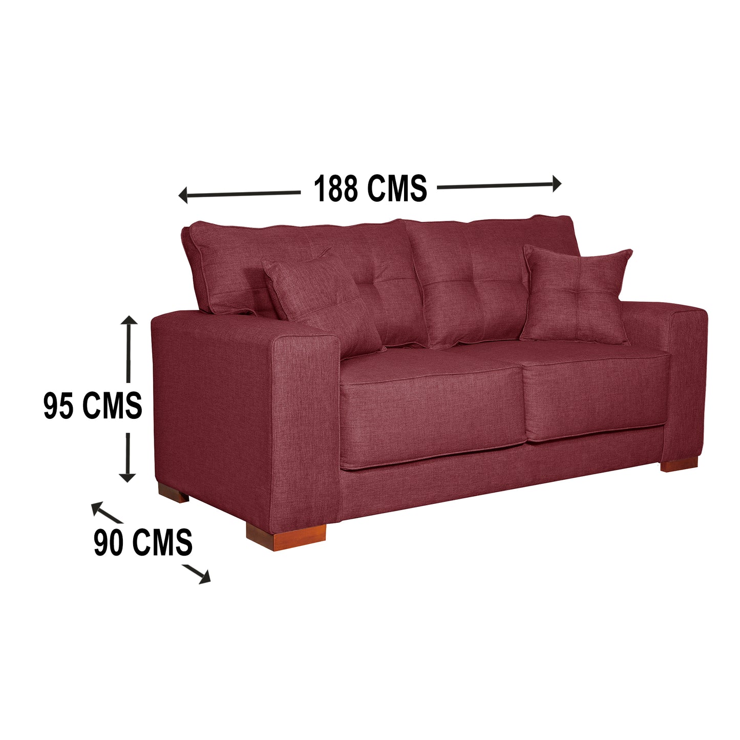 Sofá Versa - Burdeo